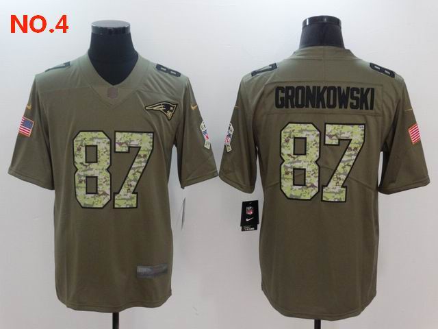 Men's New England Patriots #87 Rob Gronkowski Jersey NO.4;